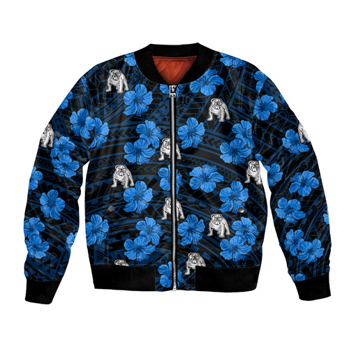 custom-text-and-number-bulldogs-rugby-bomber-jacket-polynesian-style-with-hibiscus