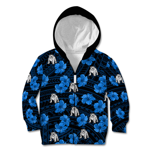 custom-text-and-number-bulldogs-rugby-kid-hoodie-polynesian-style-with-hibiscus