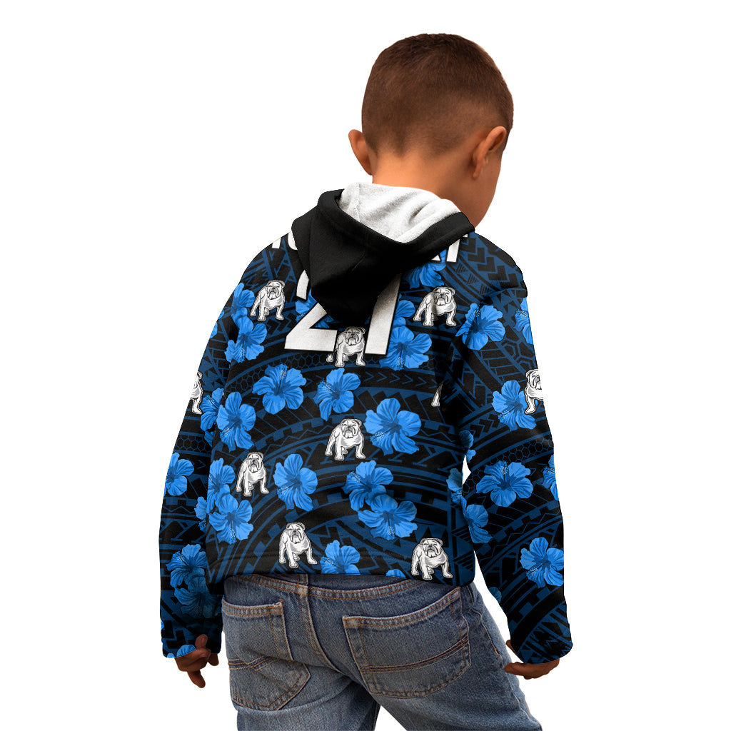 custom-text-and-number-bulldogs-rugby-kid-hoodie-polynesian-style-with-hibiscus
