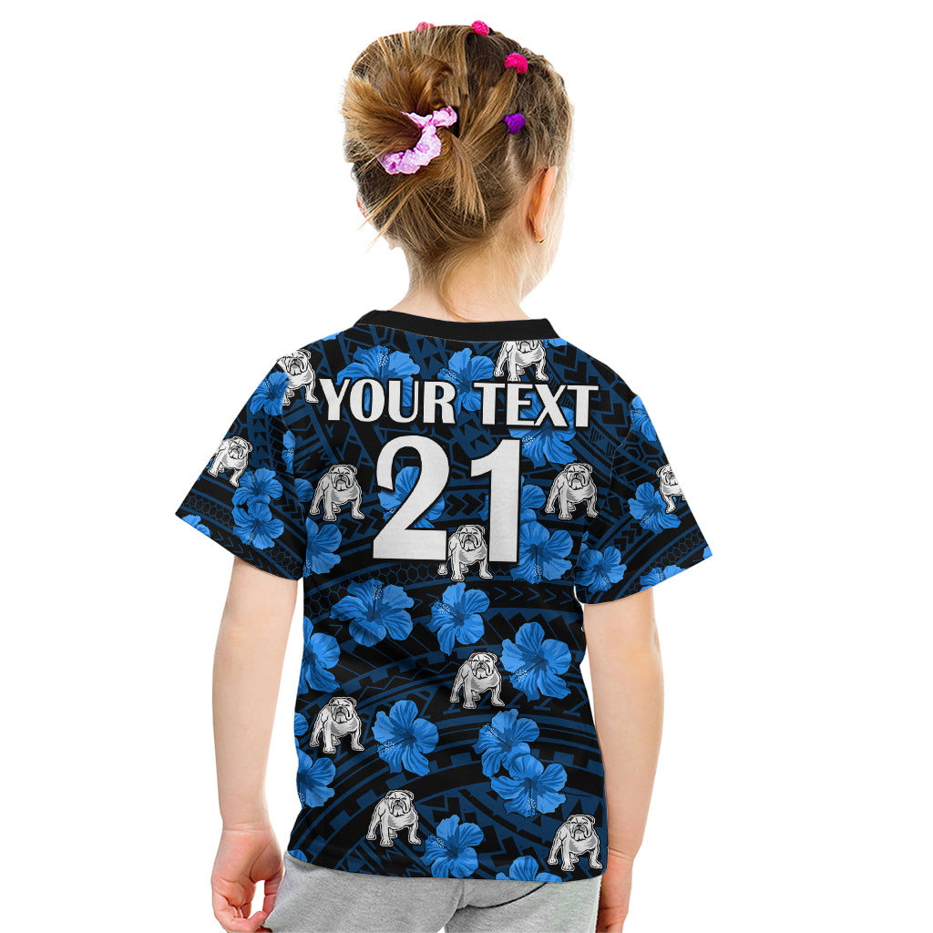 custom-text-and-number-bulldogs-rugby-kid-t-shirt-polynesian-style-with-hibiscus