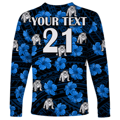 custom-text-and-number-bulldogs-rugby-long-sleeve-shirt-polynesian-style-with-hibiscus