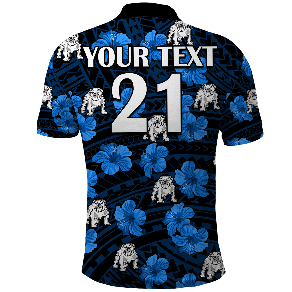 custom-text-and-number-bulldogs-rugby-polo-shirt-polynesian-style-with-hibiscus