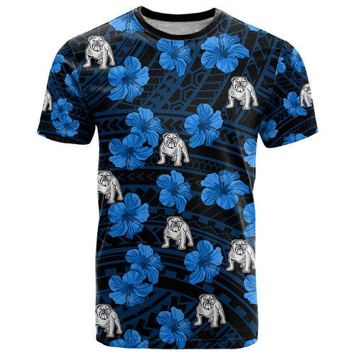 custom-text-and-number-bulldogs-rugby-t-shirt-polynesian-style-with-hibiscus