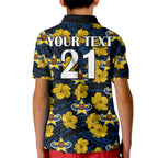 custom-text-and-number-cowboys-rugby-kid-polo-shirt-polynesian-style-with-hibiscus