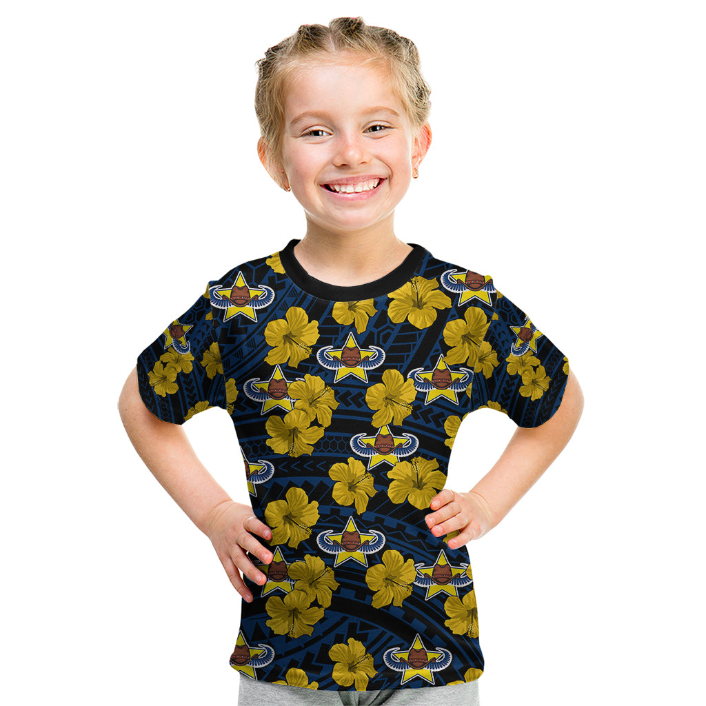 custom-text-and-number-cowboys-rugby-kid-t-shirt-polynesian-style-with-hibiscus