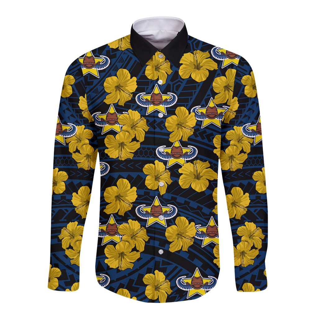 custom-text-and-number-cowboys-rugby-long-sleeve-button-shirt-polynesian-style-with-hibiscus