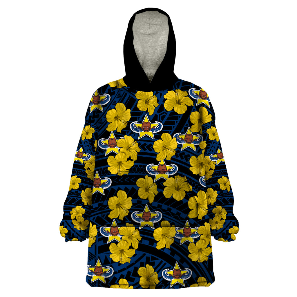 custom-text-and-number-cowboys-rugby-wearable-blanket-hoodie-polynesian-style-with-hibiscus