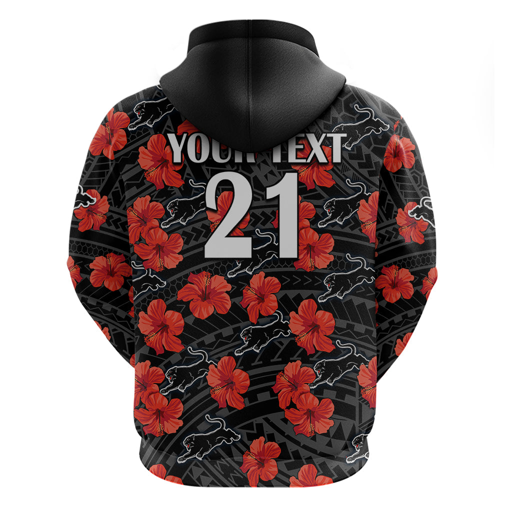 custom-text-and-number-panthers-rugby-hoodie-polynesian-style-with-hibiscus