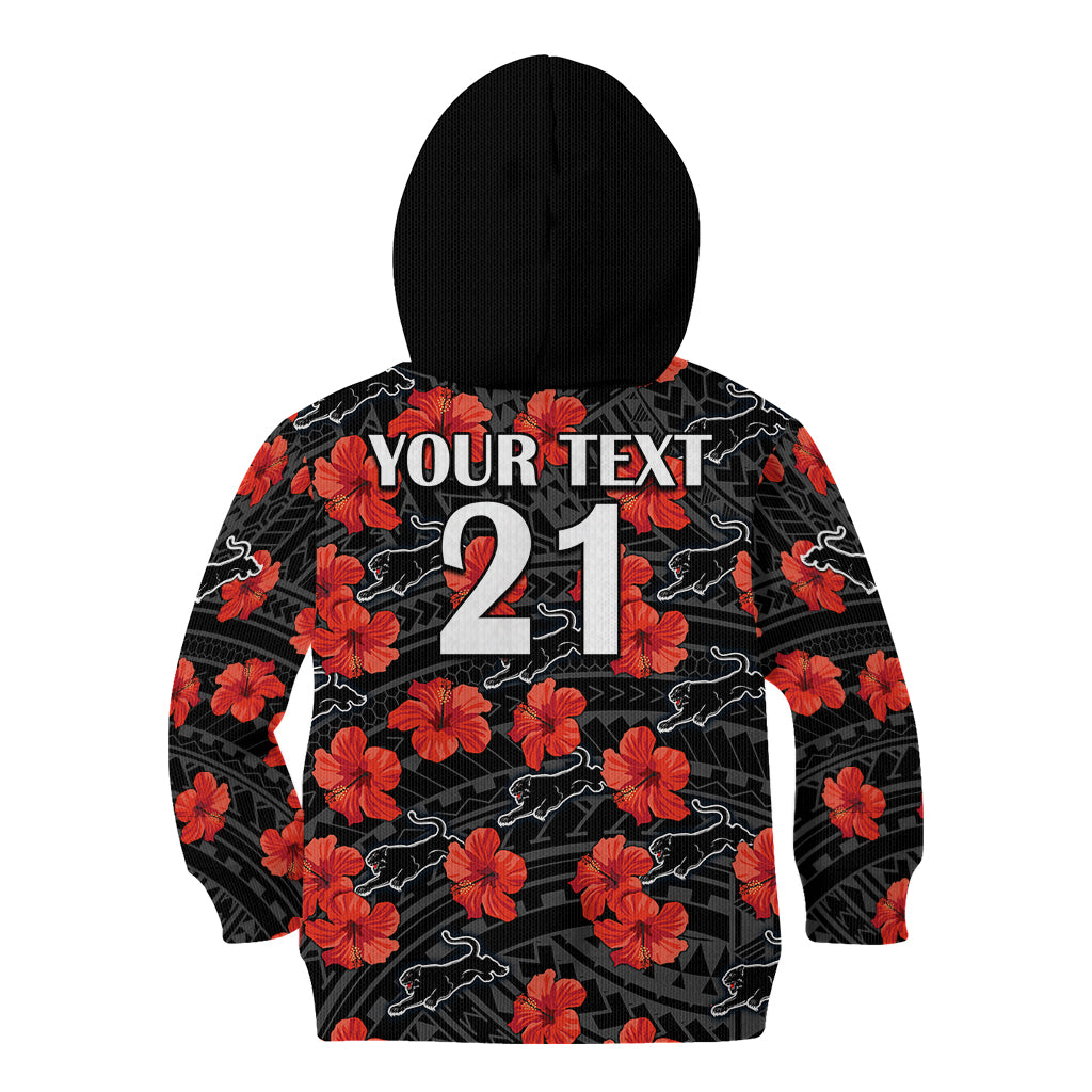 custom-text-and-number-panthers-rugby-kid-hoodie-polynesian-style-with-hibiscus