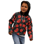 custom-text-and-number-panthers-rugby-kid-hoodie-polynesian-style-with-hibiscus