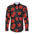 custom-text-and-number-panthers-rugby-long-sleeve-button-shirt-polynesian-style-with-hibiscus