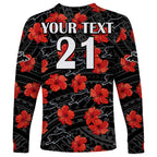 custom-text-and-number-panthers-rugby-long-sleeve-shirt-polynesian-style-with-hibiscus