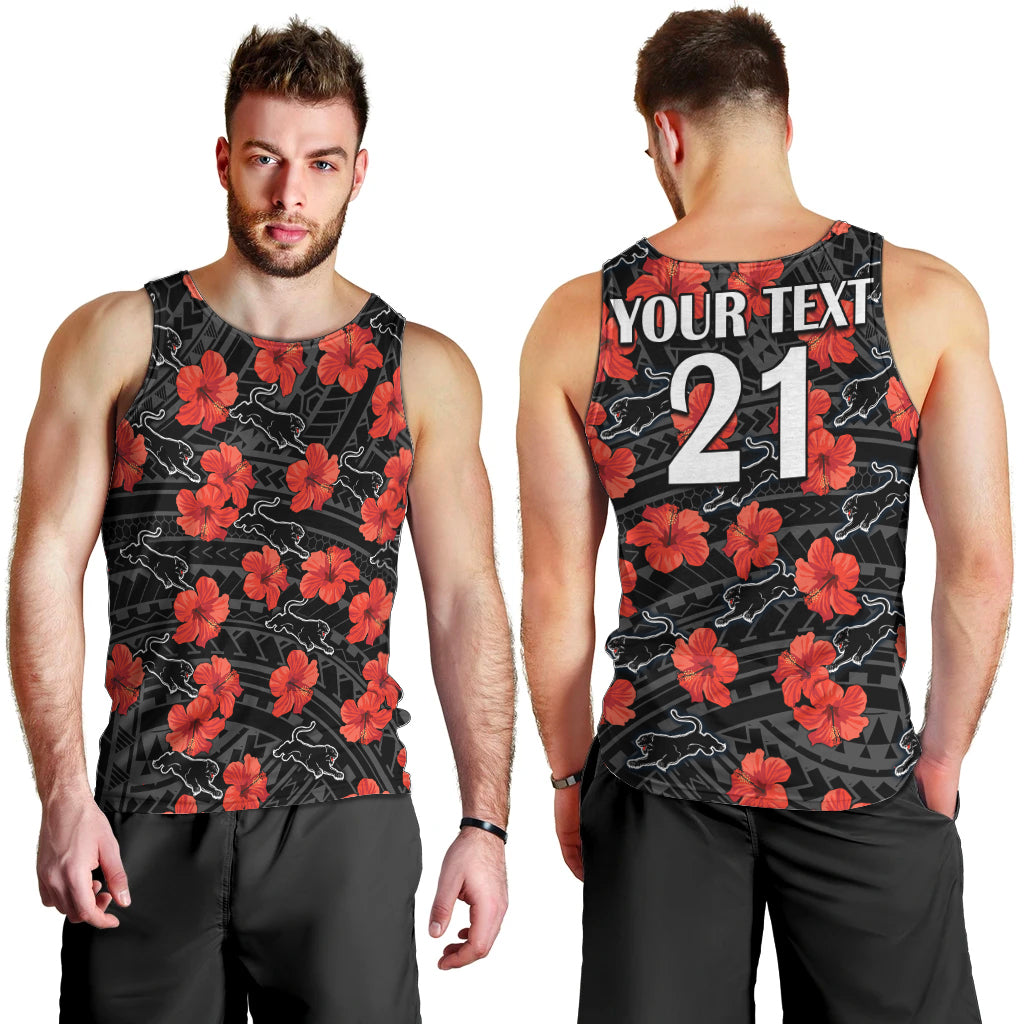 custom-text-and-number-panthers-rugby-men-tank-top-polynesian-style-with-hibiscus