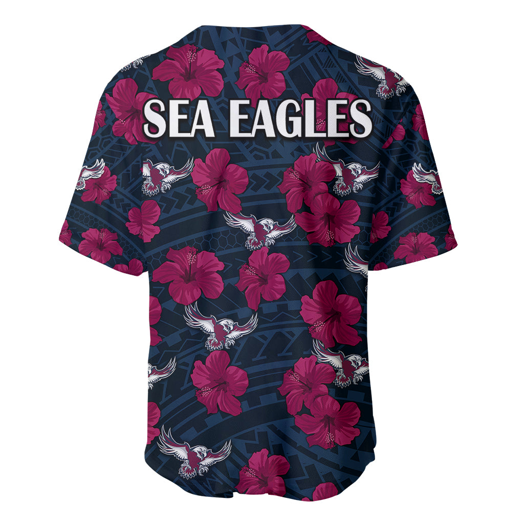 sea-eagles-rugby-baseball-jersey-polynesian-style-with-hibiscus