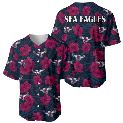 sea-eagles-rugby-baseball-jersey-polynesian-style-with-hibiscus