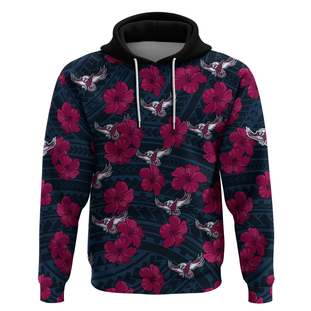 sea-eagles-rugby-hoodie-polynesian-style-with-hibiscus