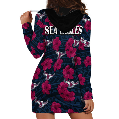 sea-eagles-rugby-hoodie-dress-polynesian-style-with-hibiscus