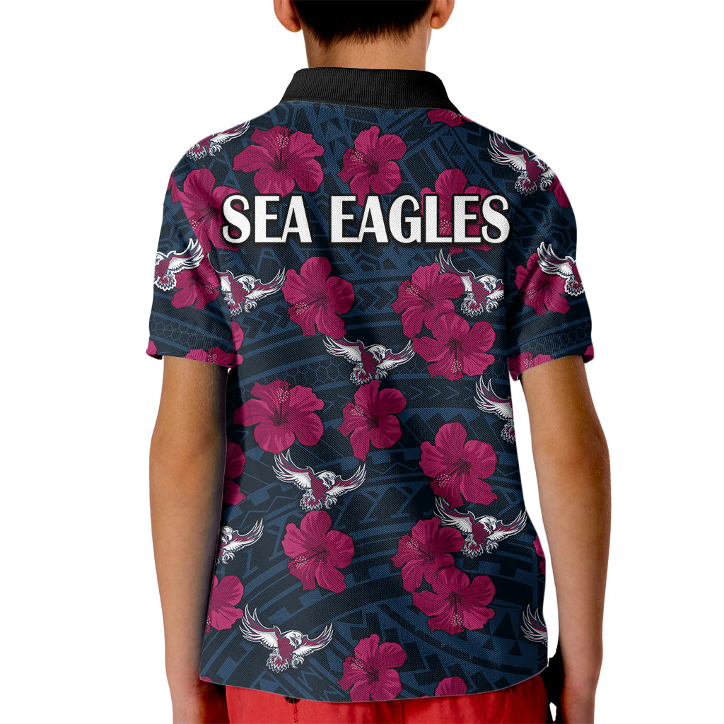 sea-eagles-rugby-kid-polo-shirt-polynesian-style-with-hibiscus
