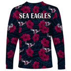 sea-eagles-rugby-long-sleeve-shirt-polynesian-style-with-hibiscus