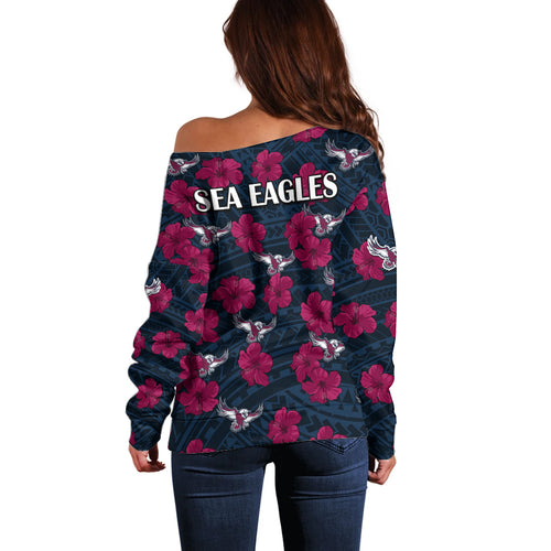 sea-eagles-rugby-off-shoulder-sweater-polynesian-style-with-hibiscus