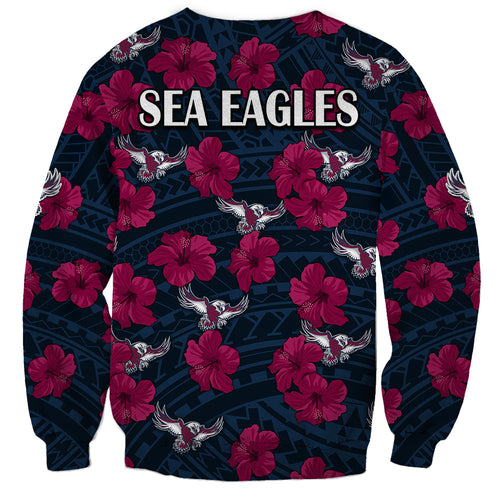 sea-eagles-rugby-sweatshirt-polynesian-style-with-hibiscus