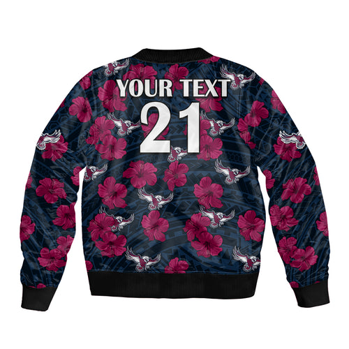 custom-text-and-number-sea-eagles-rugby-bomber-jacket-polynesian-style-with-hibiscus