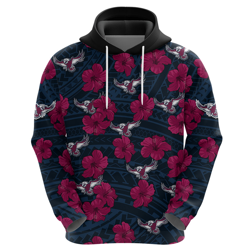 custom-text-and-number-sea-eagles-rugby-hoodie-polynesian-style-with-hibiscus