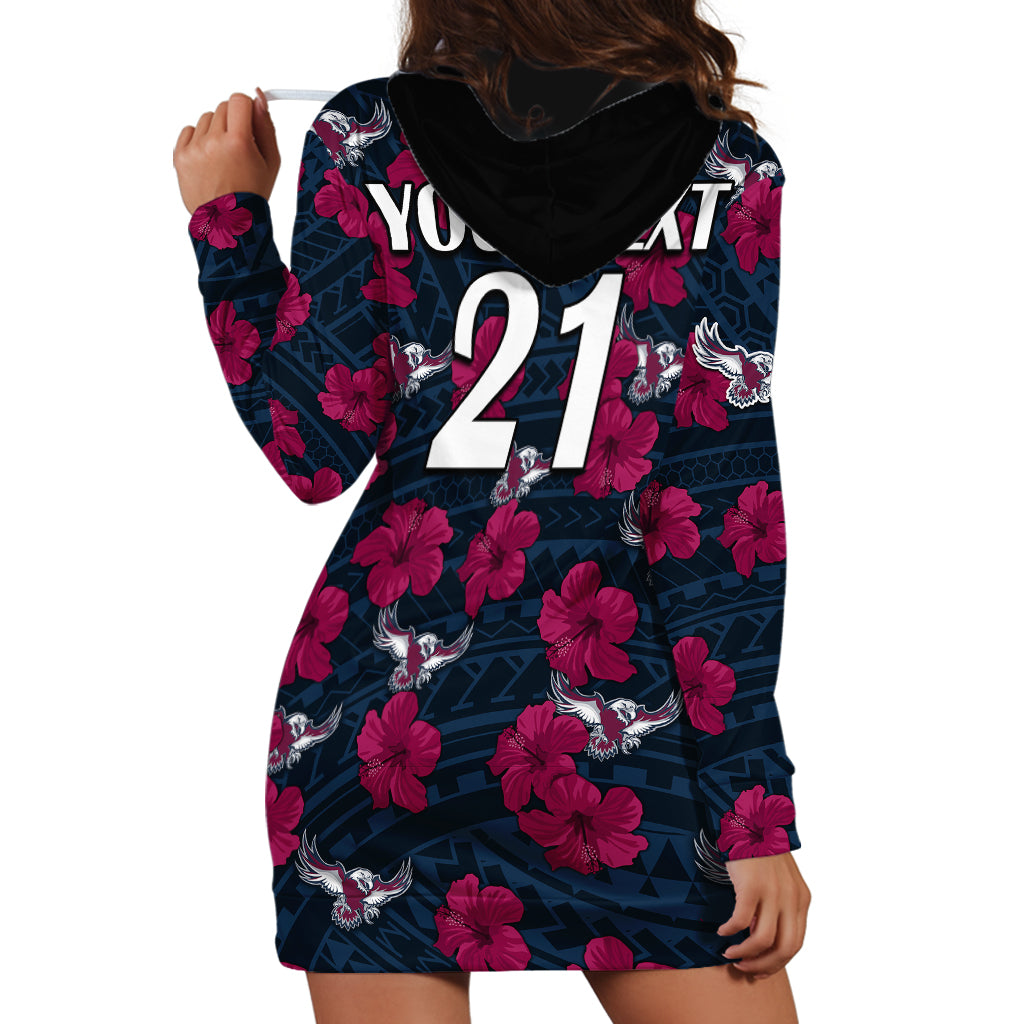custom-text-and-number-sea-eagles-rugby-hoodie-dress-polynesian-style-with-hibiscus
