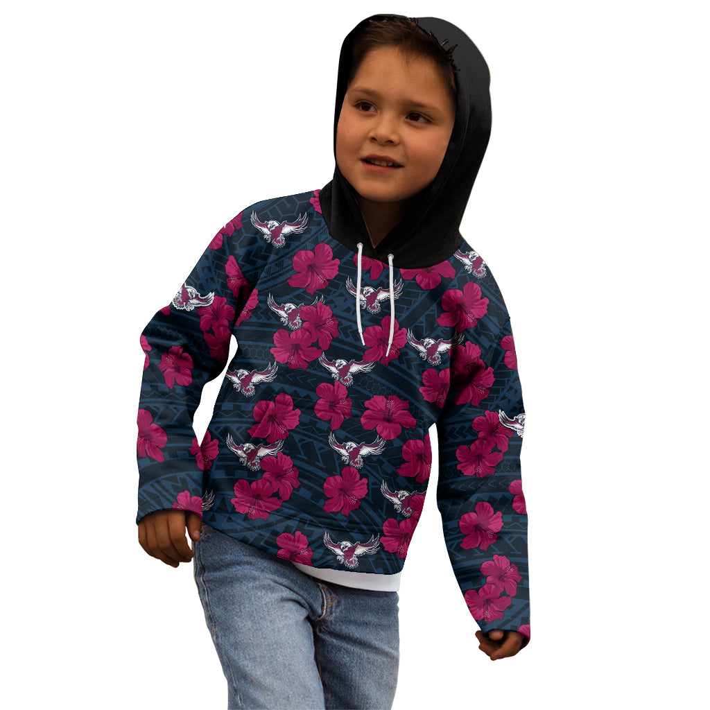 custom-text-and-number-sea-eagles-rugby-kid-hoodie-polynesian-style-with-hibiscus