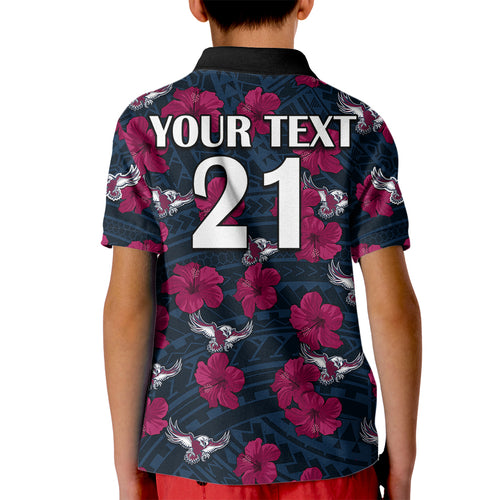 custom-text-and-number-sea-eagles-rugby-kid-polo-shirt-polynesian-style-with-hibiscus