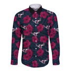 custom-text-and-number-sea-eagles-rugby-long-sleeve-button-shirt-polynesian-style-with-hibiscus