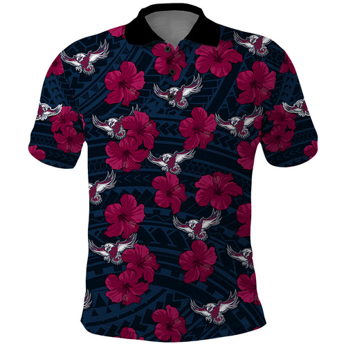 custom-text-and-number-sea-eagles-rugby-polo-shirt-polynesian-style-with-hibiscus