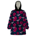 custom-text-and-number-sea-eagles-rugby-wearable-blanket-hoodie-polynesian-style-with-hibiscus