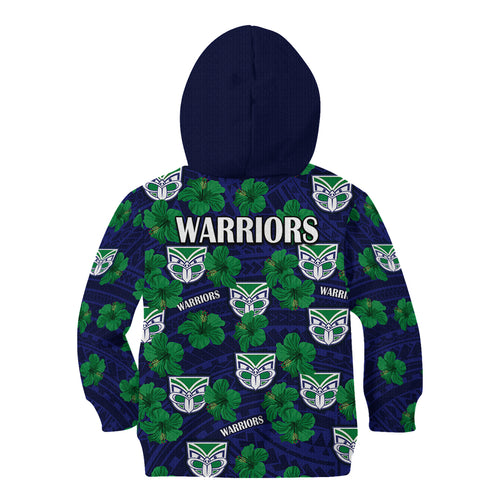 new-zealand-warriors-rugby-kid-hoodie-polynesian-style-with-hibiscus