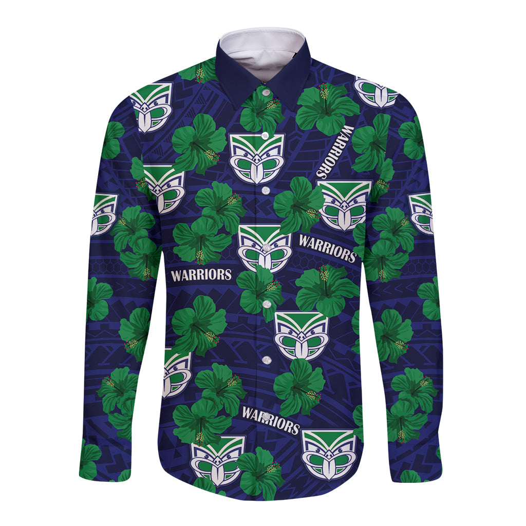 new-zealand-warriors-rugby-long-sleeve-button-shirt-polynesian-style-with-hibiscus