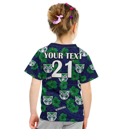 custom-text-and-number-new-zealand-warriors-rugby-kid-t-shirt-polynesian-style-with-hibiscus