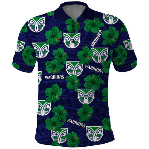 custom-text-and-number-new-zealand-warriors-rugby-polo-shirt-polynesian-style-with-hibiscus