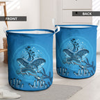 Aboriginal Ocean Dugong Laundry Basket Dot Art Dreamtime Tree of Life