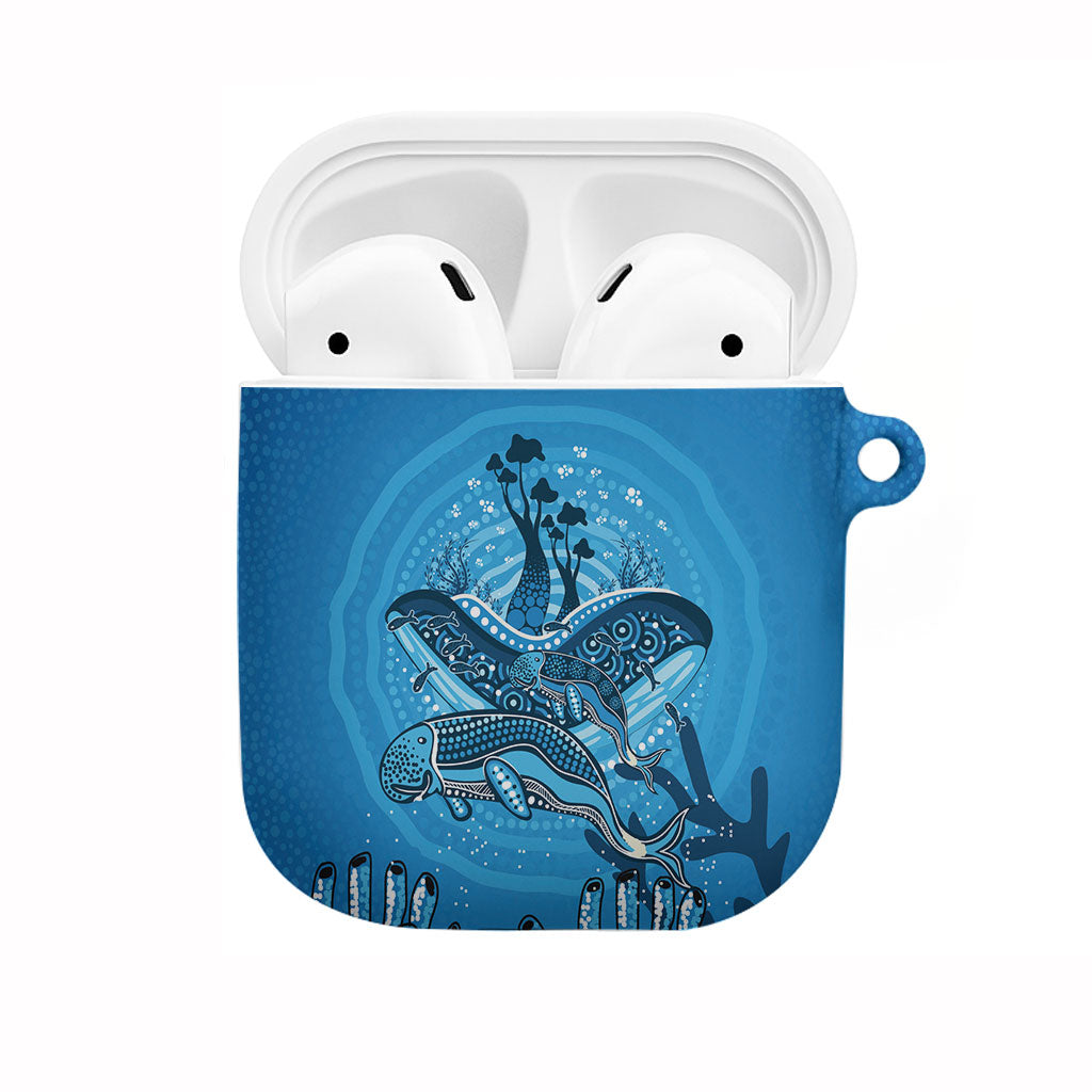 Aboriginal Ocean Dugong AirPods Case Dot Art Dreamtime Tree of Life