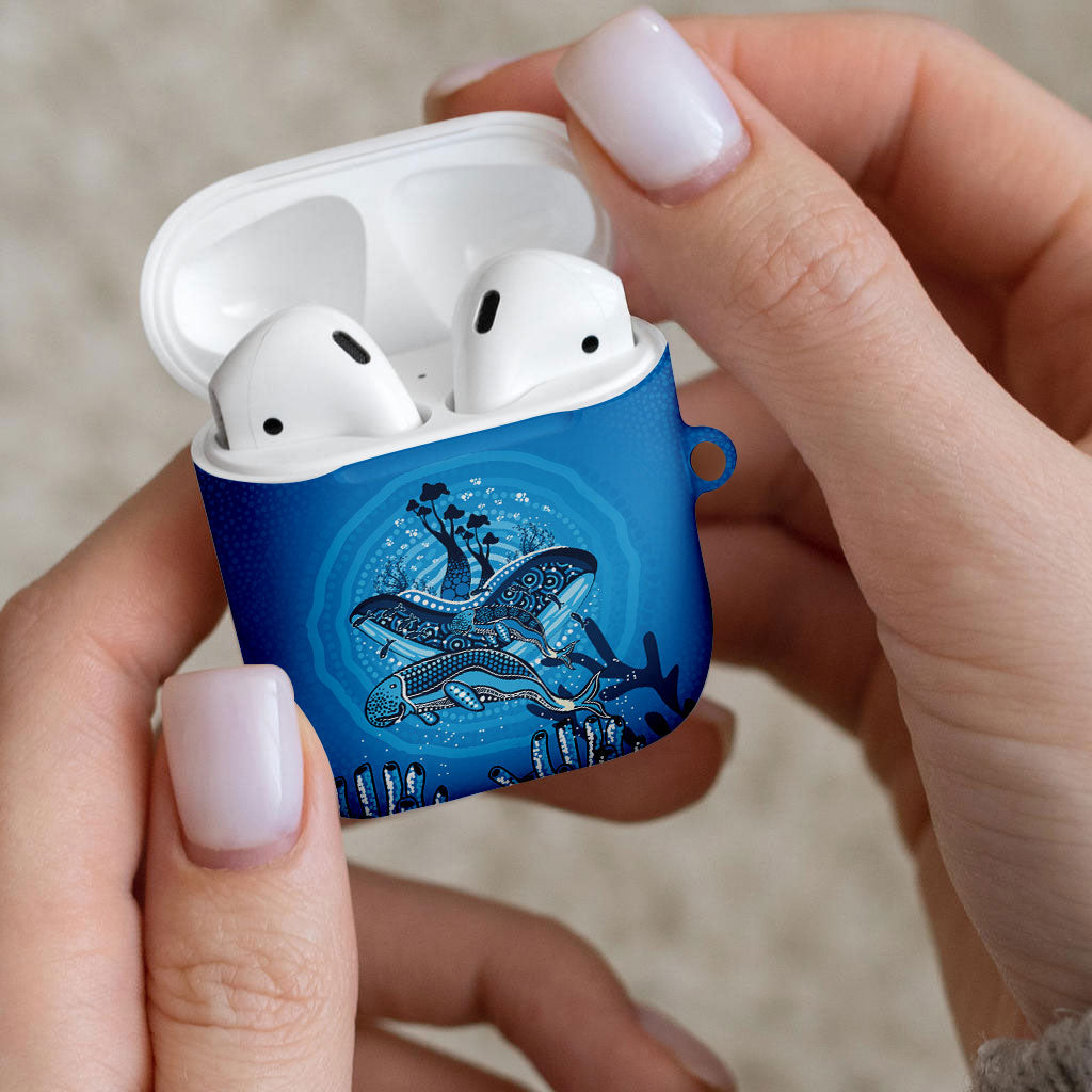 Aboriginal Ocean Dugong AirPods Case Dot Art Dreamtime Tree of Life