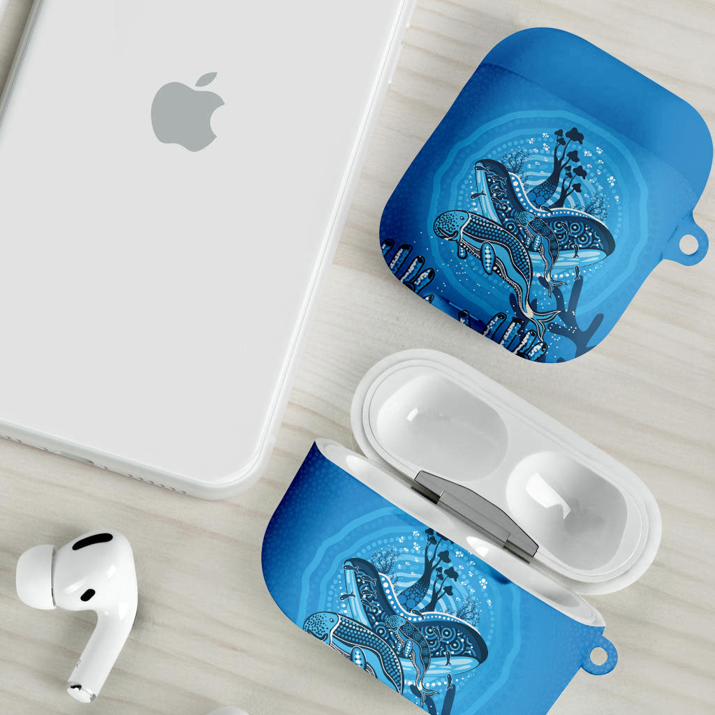 Aboriginal Ocean Dugong AirPods Case Dot Art Dreamtime Tree of Life