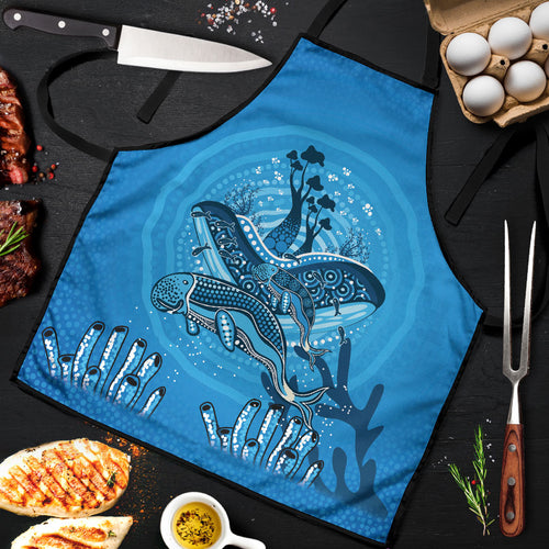 Aboriginal Ocean Dugong Apron Dot Art Dreamtime Tree of Life