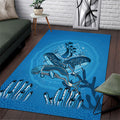 Aboriginal Ocean Dugong Area Rug Dot Art Dreamtime Tree of Life