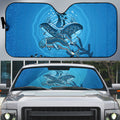Aboriginal Ocean Dugong Auto Sun Shade Dot Art Dreamtime Tree of Life