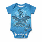 Aboriginal Ocean Dugong Baby Onesie Dot Art Dreamtime Tree of Life