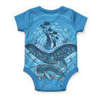 Aboriginal Ocean Dugong Baby Onesie Dot Art Dreamtime Tree of Life