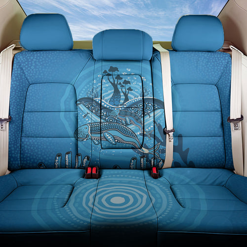 Aboriginal Ocean Dugong Back Car Seat Cover Dot Art Dreamtime Tree of Life