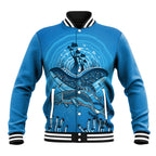 Aboriginal Ocean Dugong Baseball Jacket Dot Art Dreamtime Tree of Life