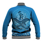 Aboriginal Ocean Dugong Baseball Jacket Dot Art Dreamtime Tree of Life