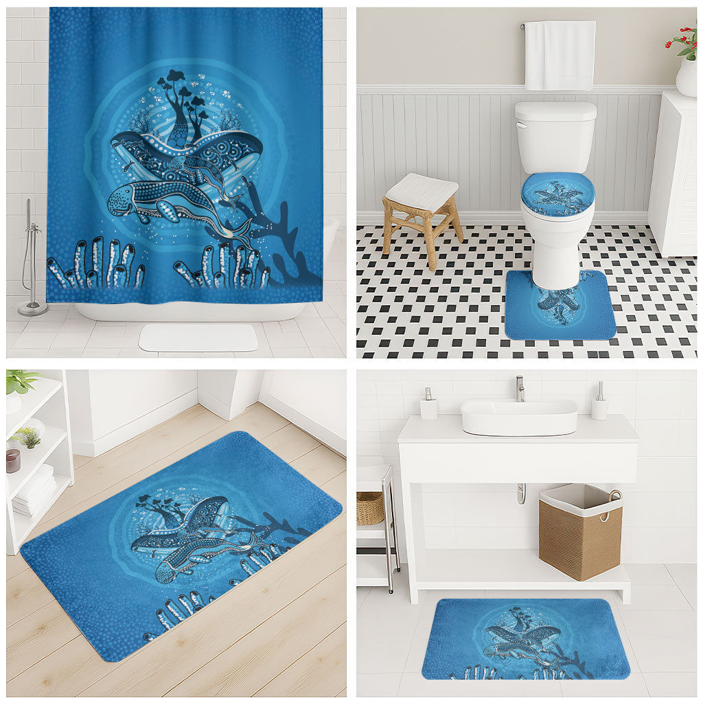 Aboriginal Ocean Dugong Bathroom Set Dot Art Dreamtime Tree of Life